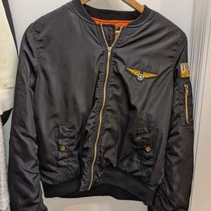 Black Air force Bomber Jacket